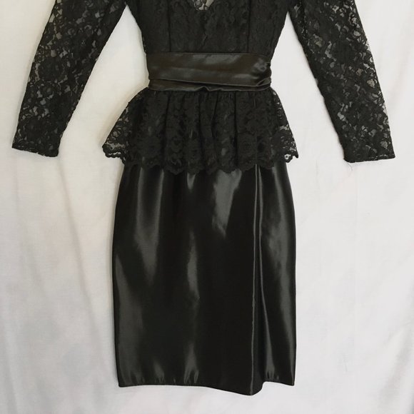 Vintage Gunne Sax dress Small Black 1980's-1990's - Picture 6 of 7